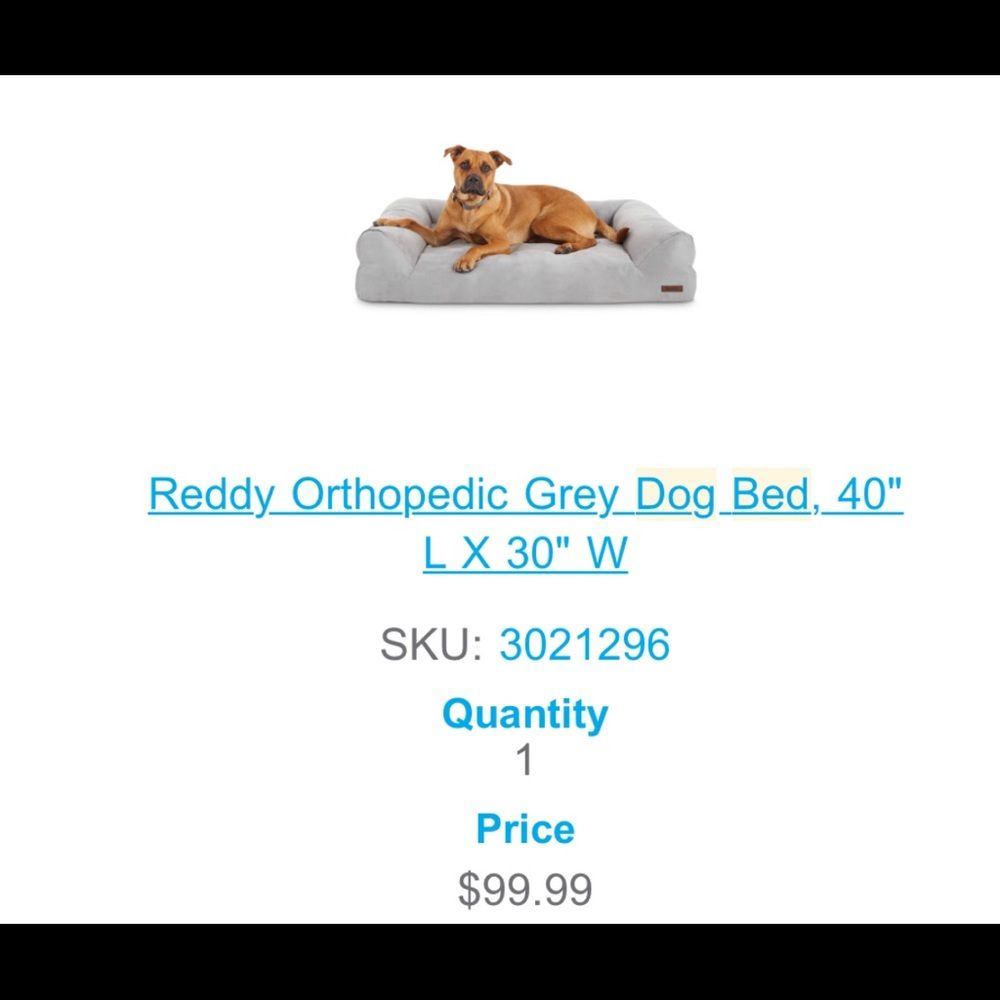 Soft microfiber orthopedic dog bed